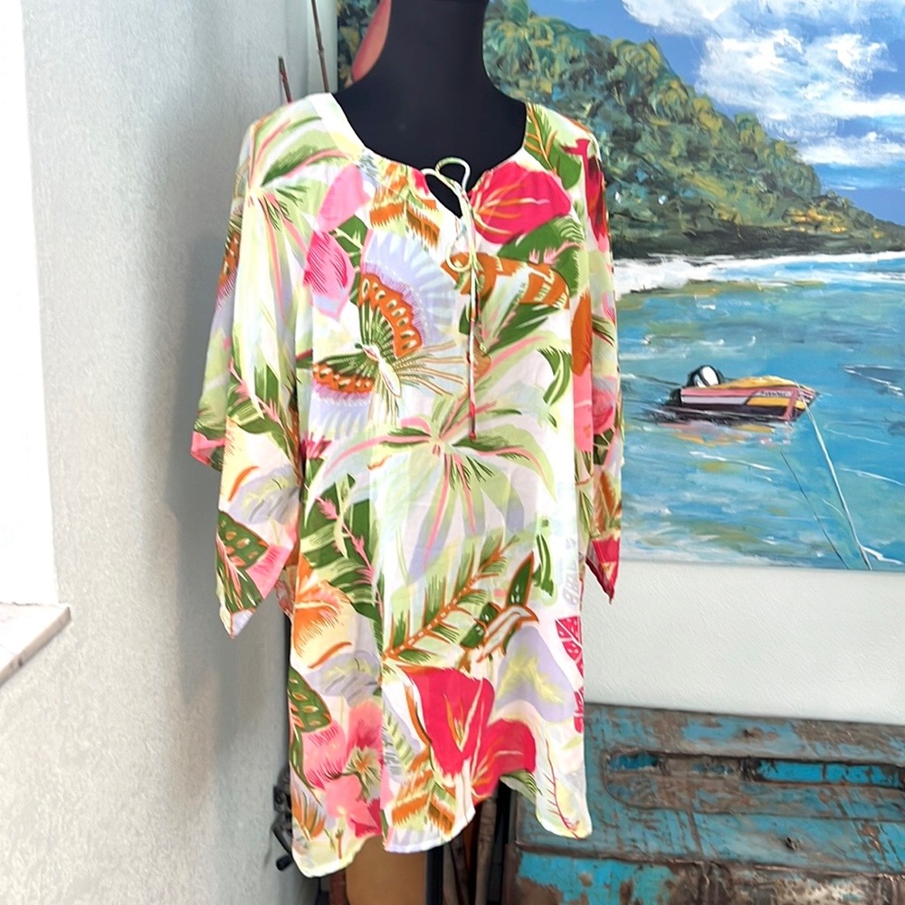 Vibrant Floral Women's Swim Coverup
